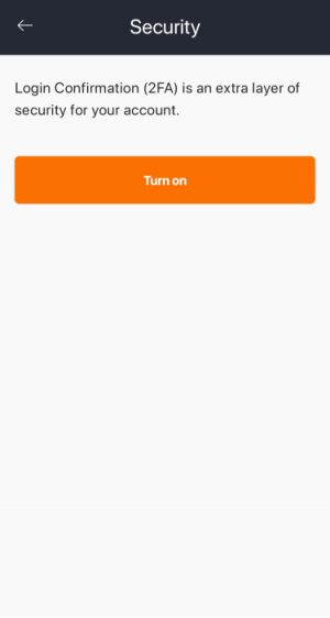 2fa - turn on