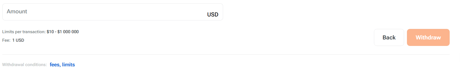 withdrawal amount
